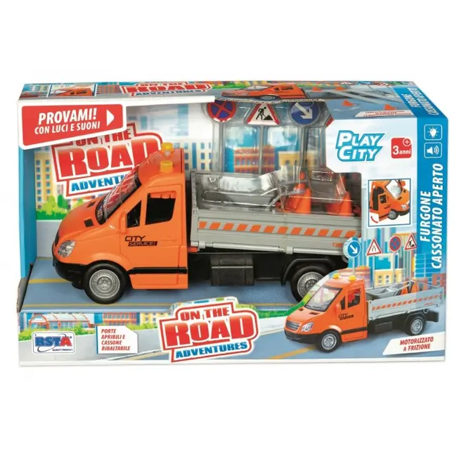 Set furgoneta de intretinere a drumurilor RS Toys, cu accesorii SOLRS11737