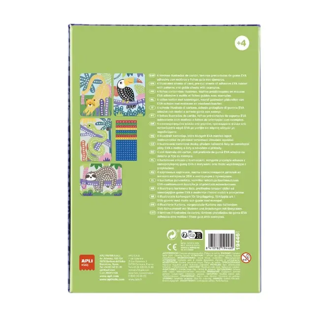 Set 4 planse mozaic, APLI Kids, 4+ ani, Multicolor