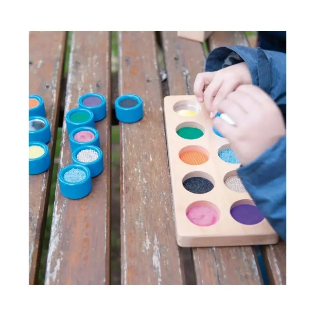 Joc senzorial cuburi tactile, 10 piese, 2 ani +, Andreu Toys SOLANT16116