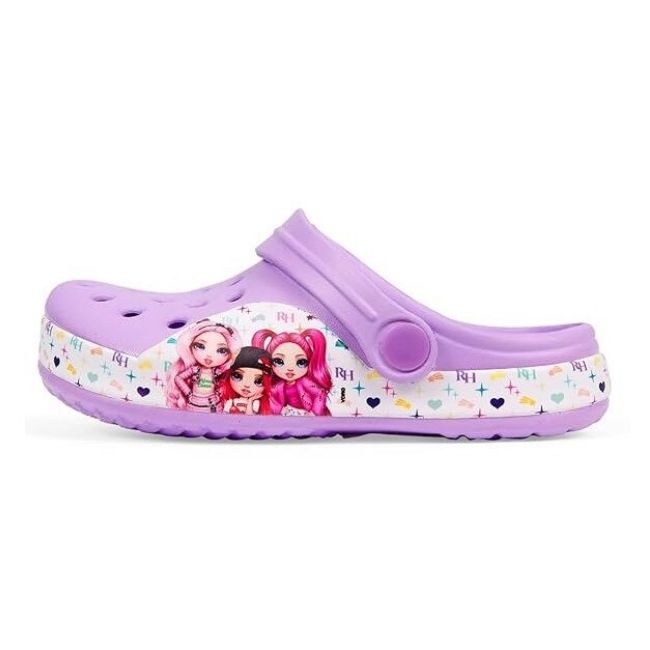 Papuci cu bareta Perletti Rainbow High, pentru fete, PVC si EVA, marime 32, lila SOLPE132915