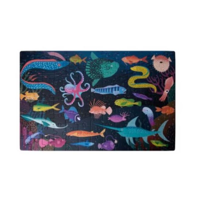 Puzzle care straluceste in intuneric Apli Kids - Ocean, 104 piese