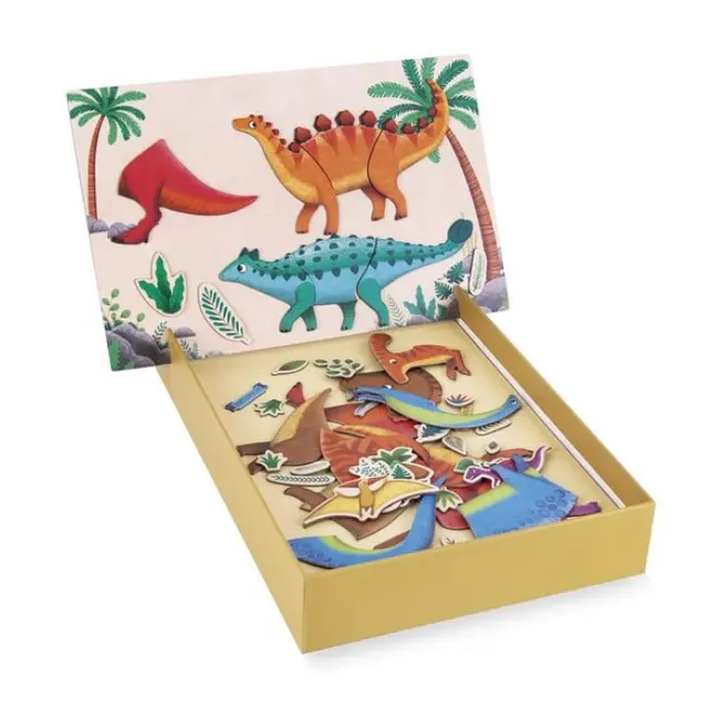 Puzzle magnetic Dinozauri, Apli Kids, 21 x 5.5 x 31 cm, 52 piese