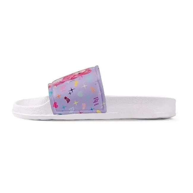 Papuci Perletti Rainbow High, pentru fete, PVC, marime 32, lila si alb SOLPE132895