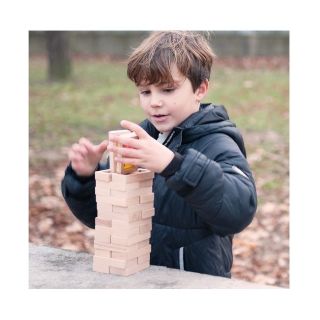 Joc educativ pentru copii si copii nevoi speciale tip Domino, Andreu Toys, piese din lemn cu efect translucid si transparent colorat, 7 culori, 28 piese, care stralucesc la lumina SOLANT16121