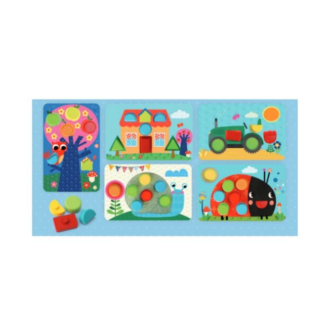 Joc educativ APLI - My first wooden mosaic, 15 piese