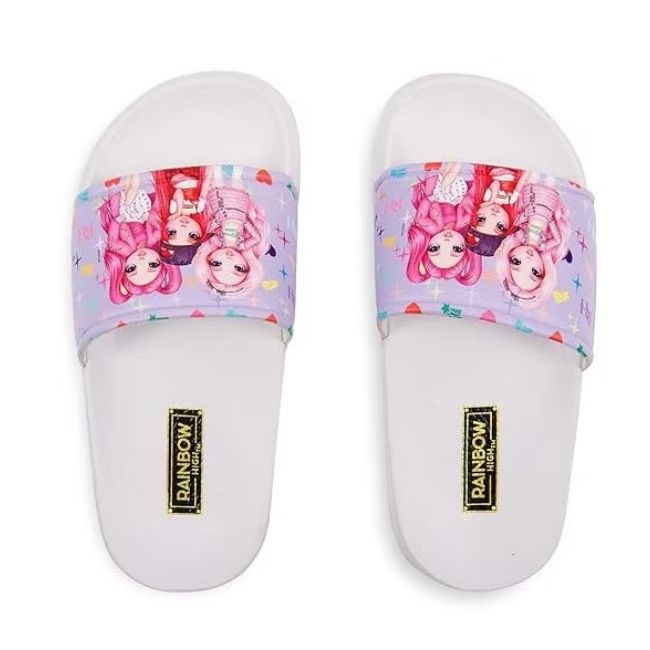 Papuci Perletti Rainbow High, pentru fete, PVC, marime 31, lila si alb SOLPE132894