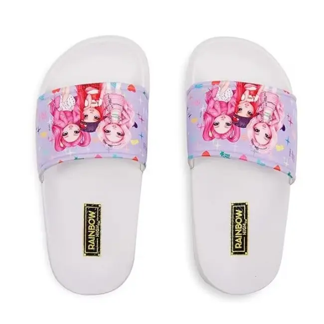 Papuci Perletti Rainbow High, pentru fete, PVC, marime 32, lila si alb SOLPE132895