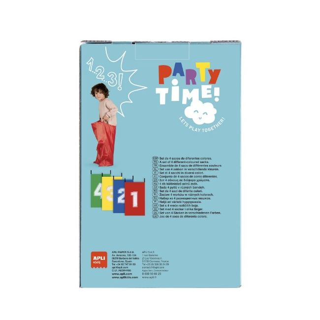 Set saci de curse pentru copii, APLI Kids, Poliester, Multicolor