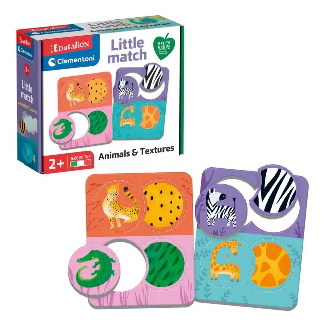 Puzzle Clementoni Little match animale si texturi SOLVDM2009707