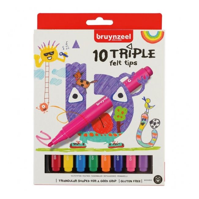 Set 10 carioci triunghiulare Bruynzeel SOLVDM2002519