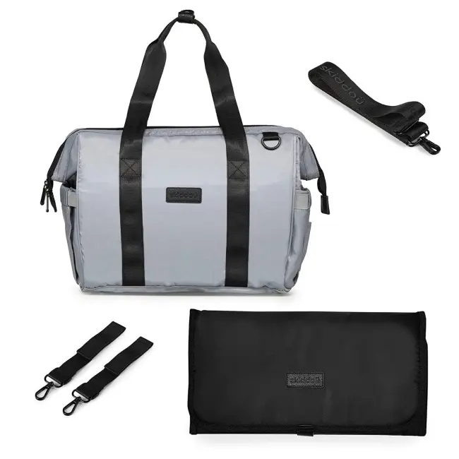 Geanta multifunctionala pentru parinti skiddou inger, normandic dream, gri sk_2080022