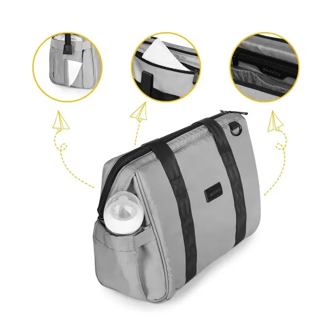 Geanta multifunctionala pentru parinti skiddou inger, normandic dream, gri sk_2080022