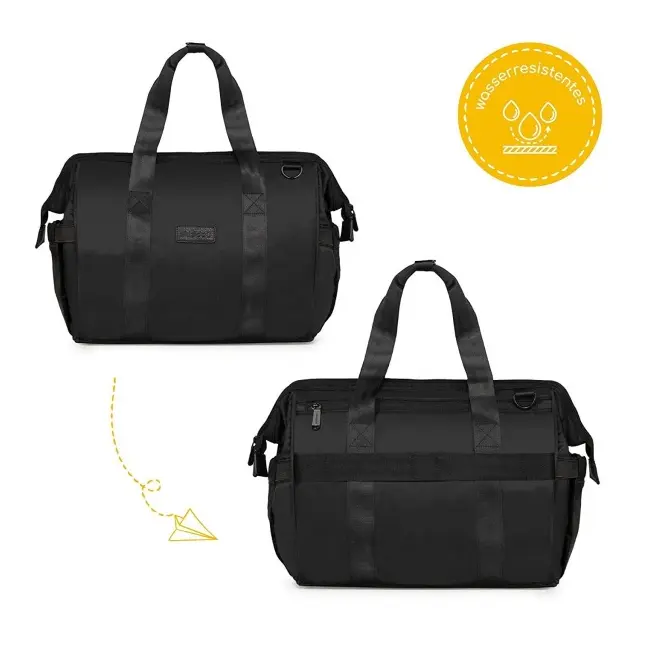 Geanta multifunctionala pentru parinti skiddou inger, onyz leather, negru sk_2080023