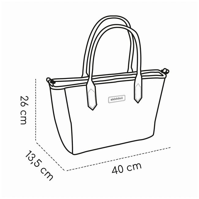 Geanta multifunctionala pentru parinti skiddou ingrid, evening shadow, gri-negru sk_2080033