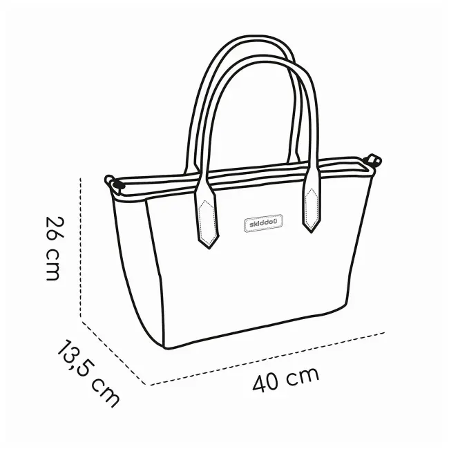 Geanta multifunctionala pentru parinti skiddou ingrid, evening shadow, gri-negru sk_2080033