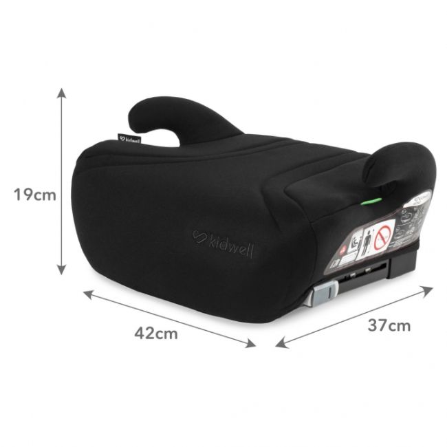 Inaltator auto cu isofix 125-150 cm kidwell bono - black edeedifosabon01a0