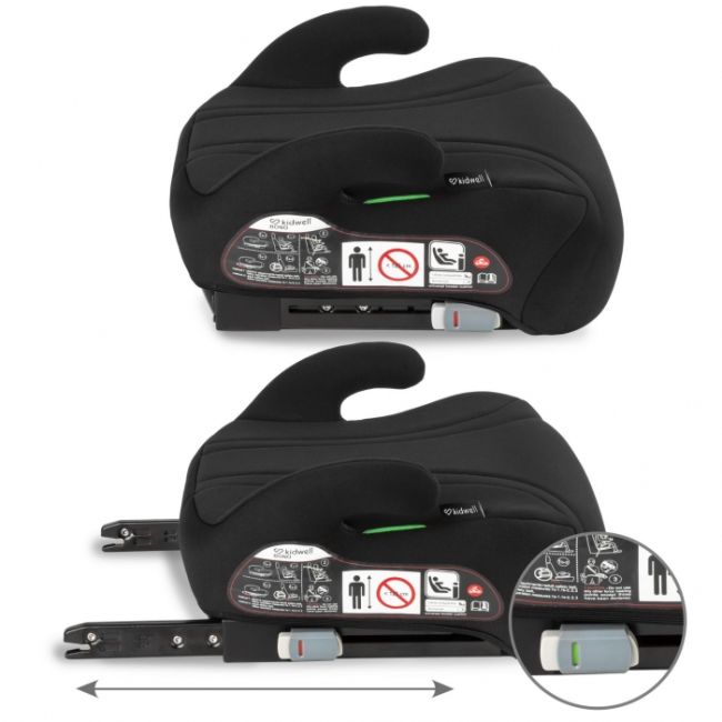 Inaltator auto cu isofix 125-150 cm kidwell bono - black edeedifosabon01a0