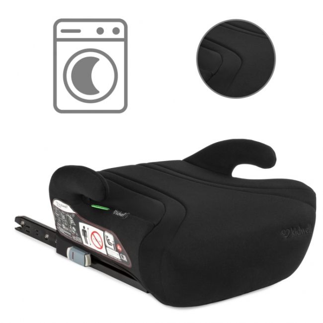 Inaltator auto cu isofix 125-150 cm kidwell bono - black edeedifosabon01a0