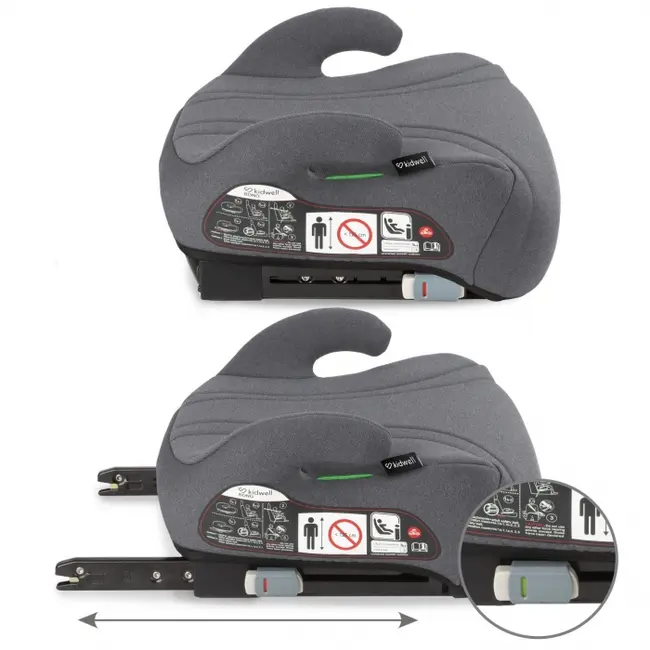 Inaltator auto cu isofix 125-150 cm kidwell bono - gray edeedifosabon02a0