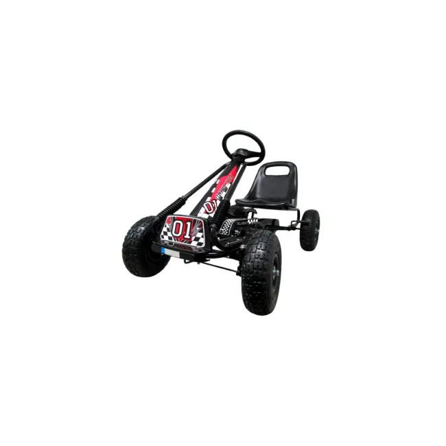 Kart cu pedale gokart, 3-7 ani, roti gonflabile, g1 r-sport - negru edeedia15negru