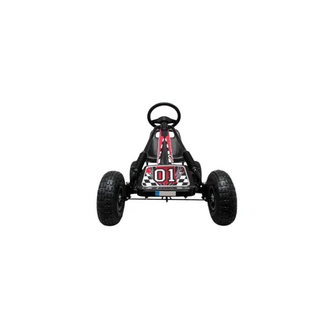 Kart cu pedale gokart, 3-7 ani, roti gonflabile, g1 r-sport - negru edeedia15negru