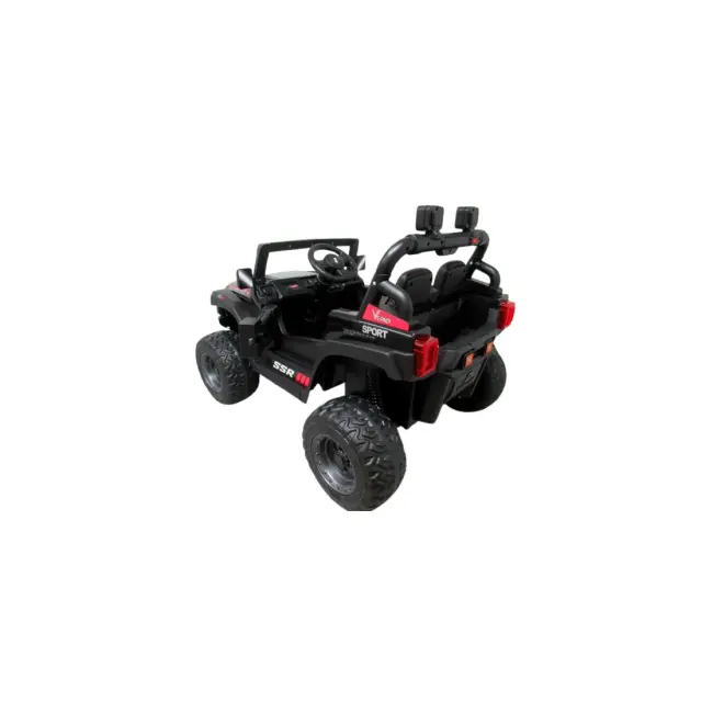 Masinuta electrica cu telecomanda auto x16, 110x70x68 cm, varsta 1-5 ani, roti eva, scaun din piele eco, putere 90w, r-sport - negru edeedibbh016lnegru