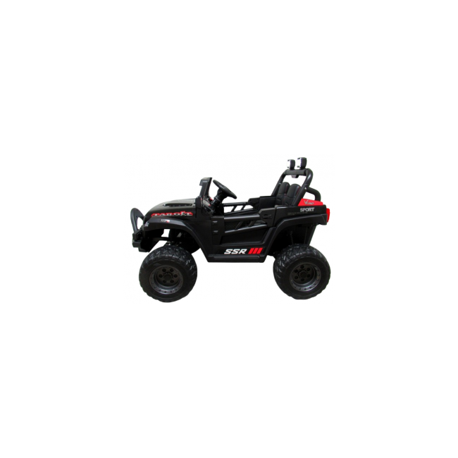 Masinuta electrica cu telecomanda auto x16, 110x70x68 cm, varsta 1-5 ani, roti eva, scaun din piele eco, putere 90w, r-sport - negru edeedibbh016lnegru