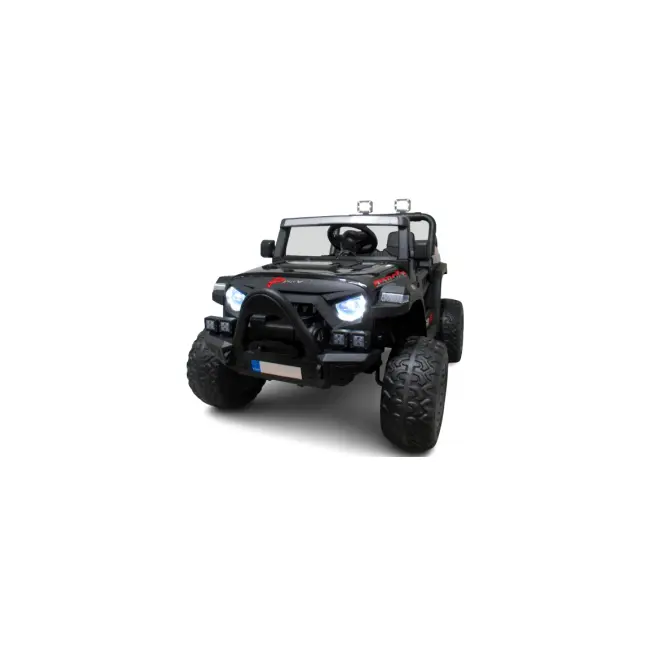 Masinuta electrica cu telecomanda auto x16, 110x70x68 cm, varsta 1-5 ani, roti eva, scaun din piele eco, putere 90w, r-sport - negru edeedibbh016lnegru