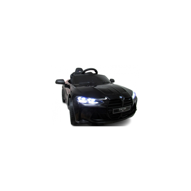 Masinuta electrica cu telecomanda bmw m4, 110x70x50 cm, varsta 1-5 ani, roti eva, scaun din piele eco, putere 90w - negru edeedibmwm4negru