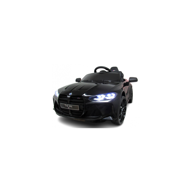 Masinuta electrica cu telecomanda bmw m4, 110x70x50 cm, varsta 1-5 ani, roti eva, scaun din piele eco, putere 90w - negru edeedibmwm4negru