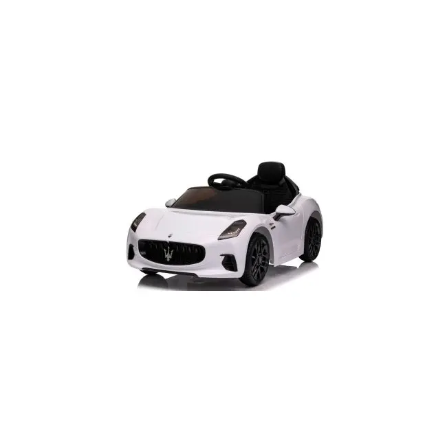 Masinuta electrica cu telecomanda maserati granturismo, 99x59.5x44 cm, varsta 1-4 ani, roti eva, scaun din piele eco, putere 90w - alb edeedimaseratigtalb