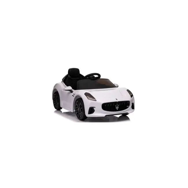 Masinuta electrica cu telecomanda maserati granturismo, 99x59.5x44 cm, varsta 1-4 ani, roti eva, scaun din piele eco, putere 90w - alb edeedimaseratigtalb