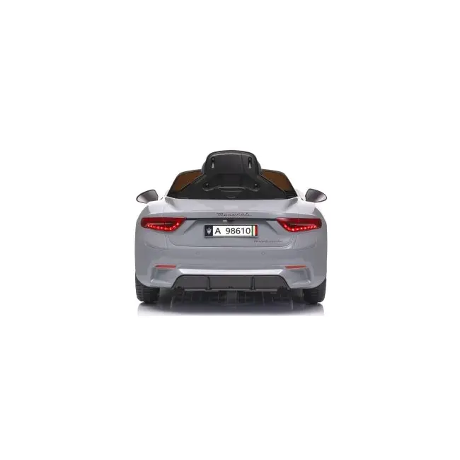 Masinuta electrica cu telecomanda maserati granturismo, 99x59.5x44 cm, varsta 1-4 ani, roti eva, scaun din piele eco, putere 90w - gri edeedimaseratigtgri