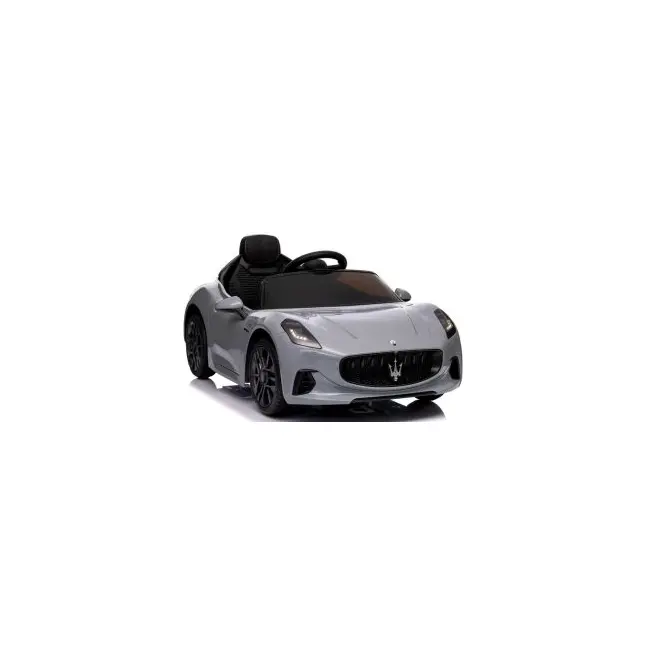 Masinuta electrica cu telecomanda maserati granturismo, 99x59.5x44 cm, varsta 1-4 ani, roti eva, scaun din piele eco, putere 90w - gri edeedimaseratigtgri