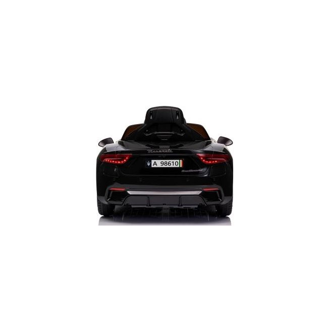 Masinuta electrica cu telecomanda maserati granturismo, 99x59.5x44 cm, varsta 1-4 ani, roti eva, scaun din piele eco, putere 90w - negru edeedimaseratigtnegru