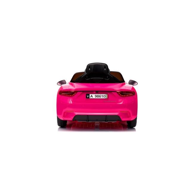 Masinuta electrica cu telecomanda maserati granturismo, 99x59.5x44 cm, varsta 1-4 ani, roti eva, scaun din piele eco, putere 90w - roz edeedimaseratigtroz