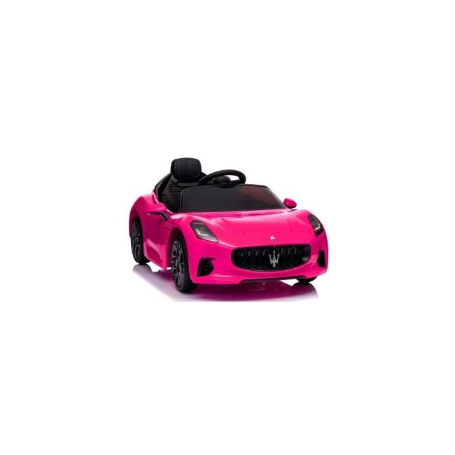Masinuta electrica cu telecomanda maserati granturismo, 99x59.5x44 cm, varsta 1-4 ani, roti eva, scaun din piele eco, putere 90w - roz edeedimaseratigtroz