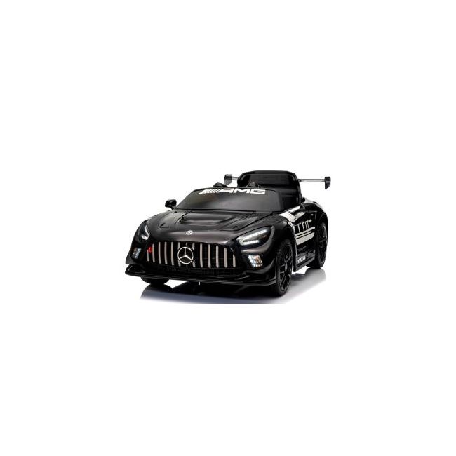 Masinuta electrica cu telecomanda mercedes gt3 evo, 114x69x45 cm, varsta 1-5 ani, roti eva, scaun din piele eco, putere 90w - negru edeedigt3evonegru
