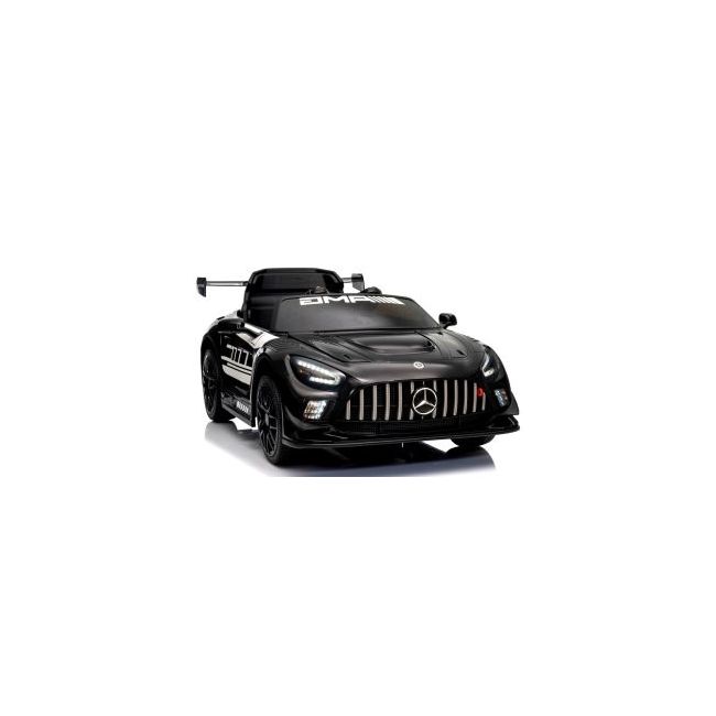 Masinuta electrica cu telecomanda mercedes gt3 evo, 114x69x45 cm, varsta 1-5 ani, roti eva, scaun din piele eco, putere 90w - negru edeedigt3evonegru