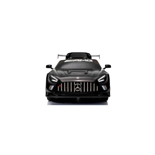 Masinuta electrica cu telecomanda mercedes gt3 evo, 114x69x45 cm, varsta 1-5 ani, roti eva, scaun din piele eco, putere 90w - negru edeedigt3evonegru