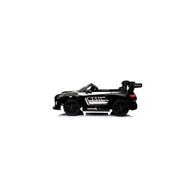 Masinuta electrica cu telecomanda mercedes gt3 evo, 114x69x45 cm, varsta 1-5 ani, roti eva, scaun din piele eco, putere 90w - negru edeedigt3evonegru
