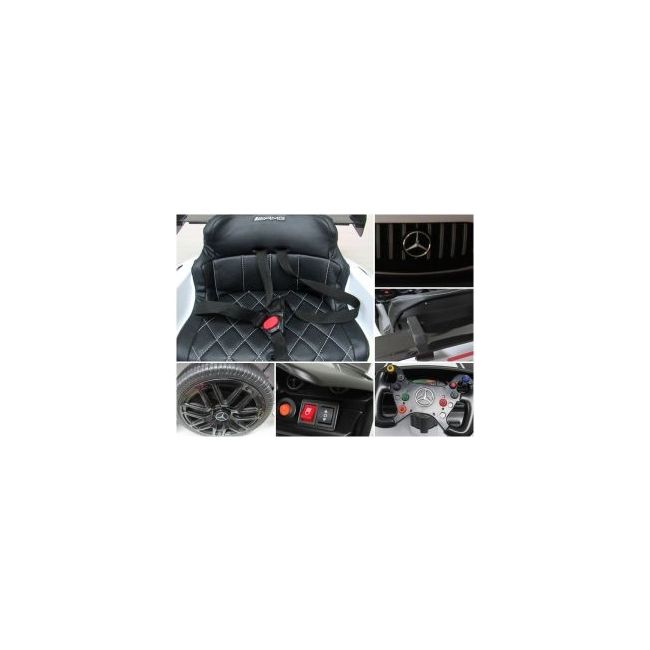 Masinuta electrica cu telecomanda mercedes gt3 evo, 114x69x45 cm, varsta 1-5 ani, roti eva, scaun din piele eco, putere 90w - rosu edeedigt3evorosu