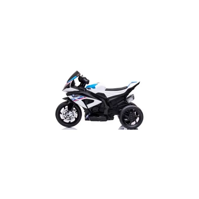 Motocicleta electrica pentru copii bmw hp4, 84x55x42 cm, varsta 2-5 ani, roti si scaun din plastic, putere 60w - alb edeedibmwhp4alb