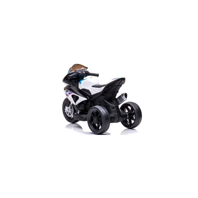 Motocicleta electrica pentru copii bmw hp4, 84x55x42 cm, varsta 2-5 ani, roti si scaun din plastic, putere 60w - alb edeedibmwhp4alb