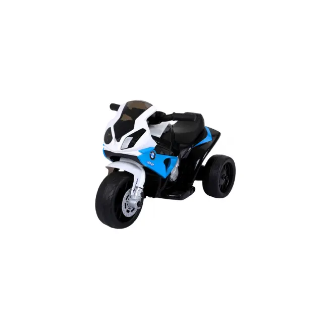 Motocicleta electrica pentru copii bmw s1000rr, 69x44x36.5 cm, varsta 1.5-4 ani, roti si scaun din plastic, putere 25w - albastru edeedibmws1000rralbastru