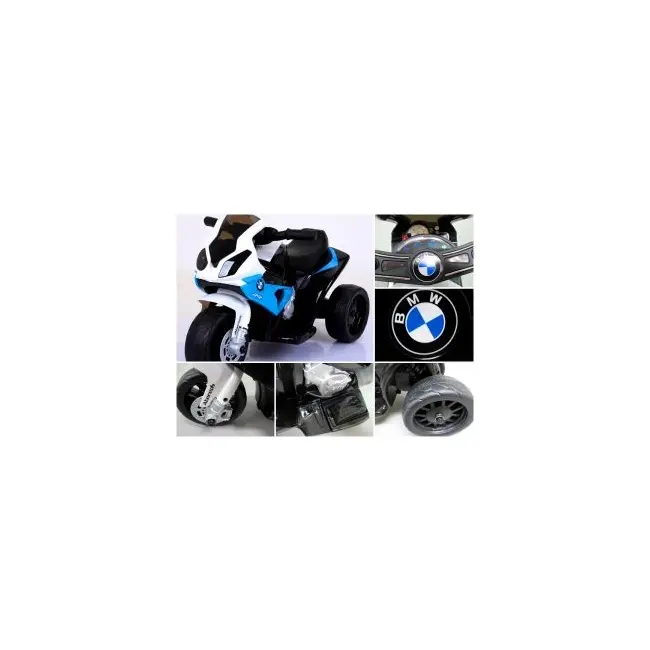 Motocicleta electrica pentru copii bmw s1000rr, 69x44x36.5 cm, varsta 1.5-4 ani, roti si scaun din plastic, putere 25w - albastru edeedibmws1000rralbastru
