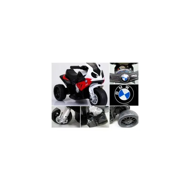 Motocicleta electrica pentru copii bmw s1000rr, 69x44x36.5 cm, varsta 1.5-4 ani, roti si scaun din plastic, putere 25w - rosu edeedibmws1000rrrosu