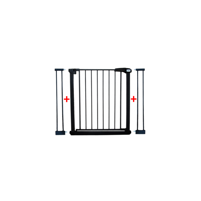 Poarta de siguranta din metal 79-105 cm r-sport s2 - negru edeedijlb328-2negru