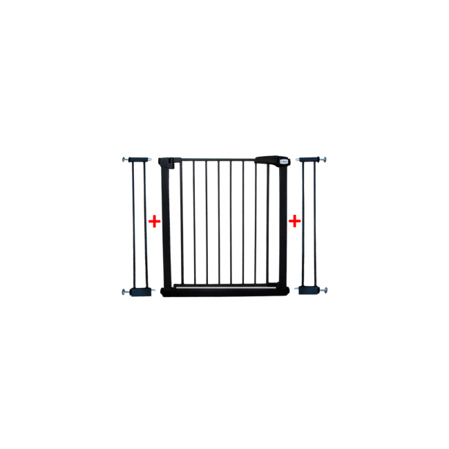 Poarta de siguranta din metal 79-105 cm r-sport s2 - negru edeedijlb328-2negru