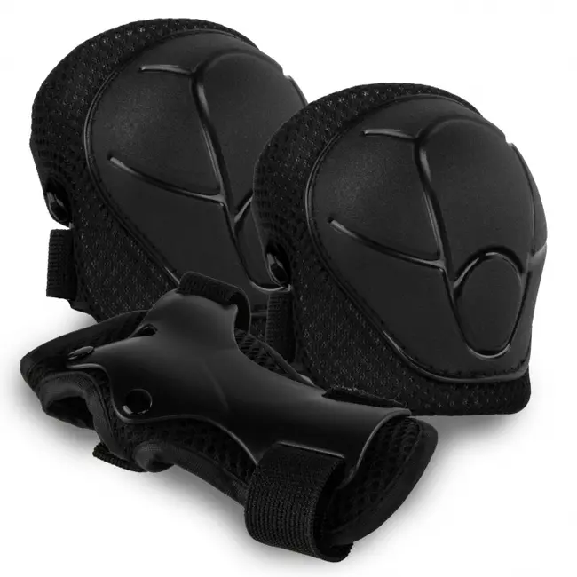 Set de protectie pentru copii, cotiere si genunchiere, marimea m, kidwell trix - black edeedizeoctri01a2